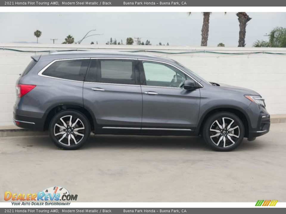 2021 Honda Pilot Touring AWD Modern Steel Metallic / Black Photo #12