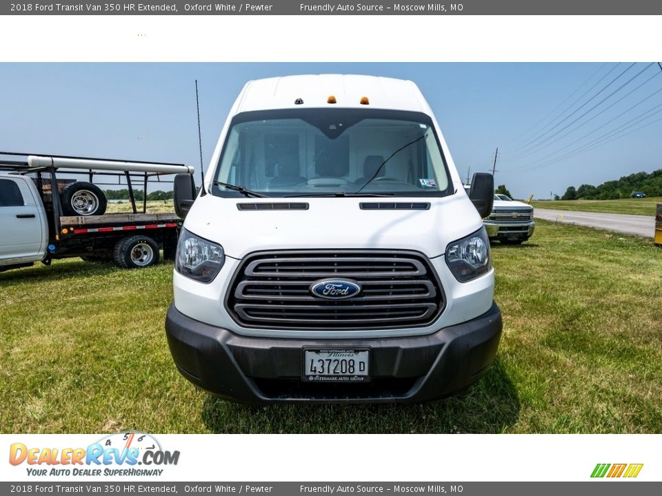 2018 Ford Transit Van 350 HR Extended Oxford White / Pewter Photo #12