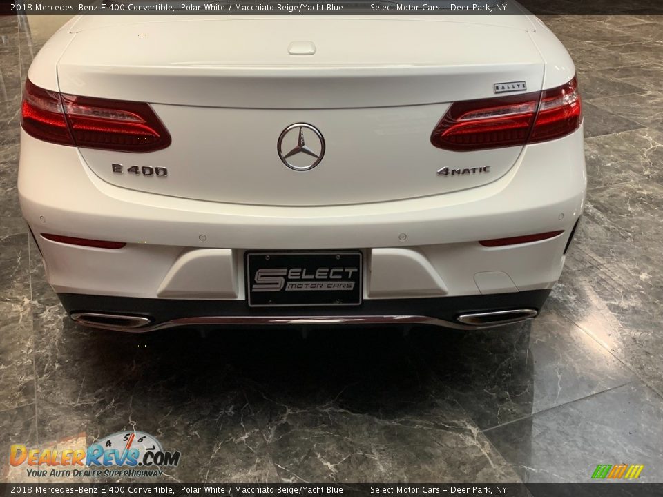 2018 Mercedes-Benz E 400 Convertible Polar White / Macchiato Beige/Yacht Blue Photo #6