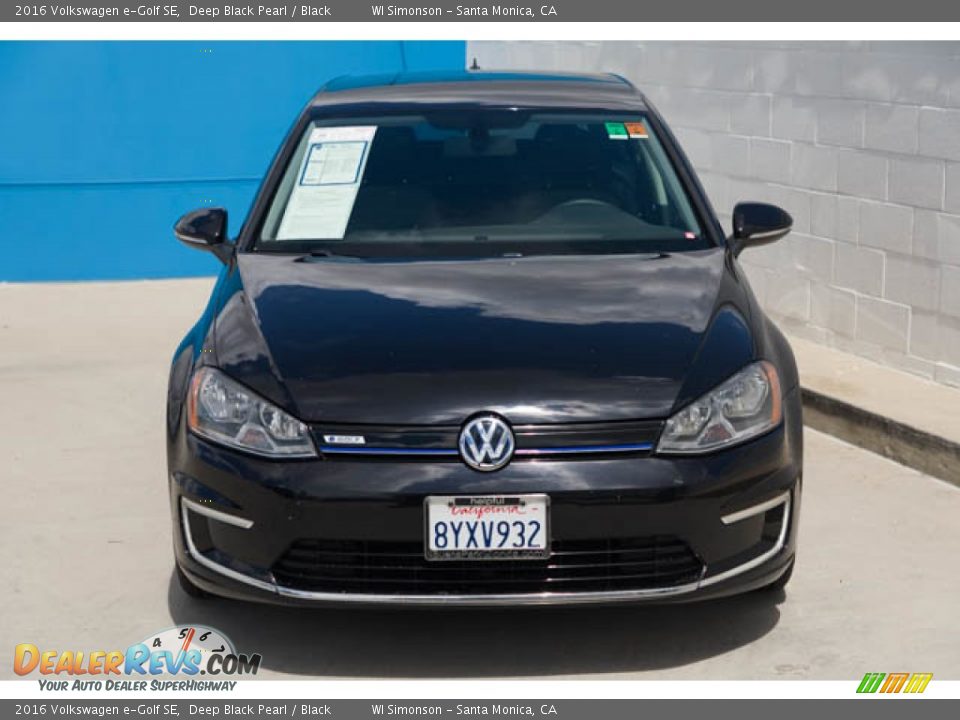 2016 Volkswagen e-Golf SE Deep Black Pearl / Black Photo #7