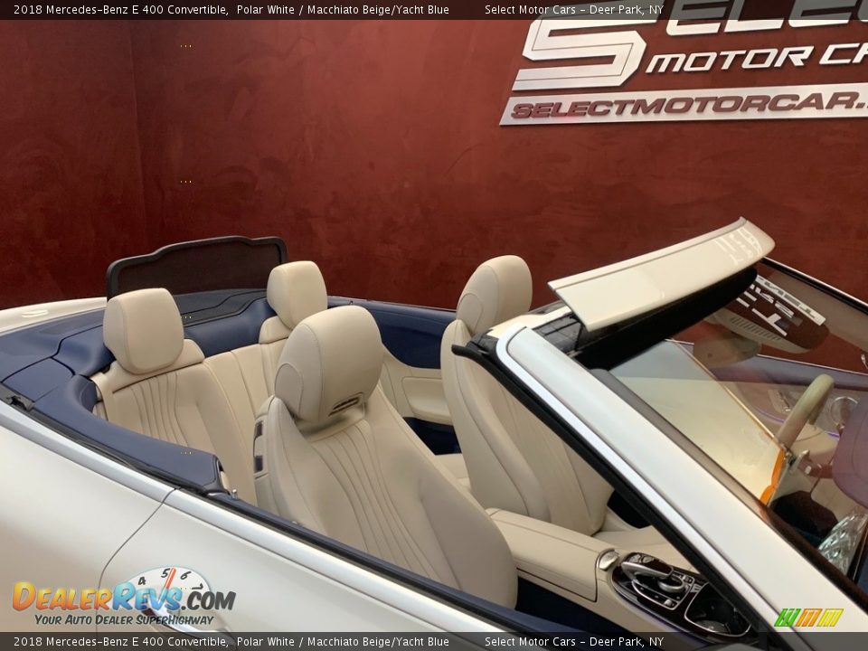 2018 Mercedes-Benz E 400 Convertible Polar White / Macchiato Beige/Yacht Blue Photo #16