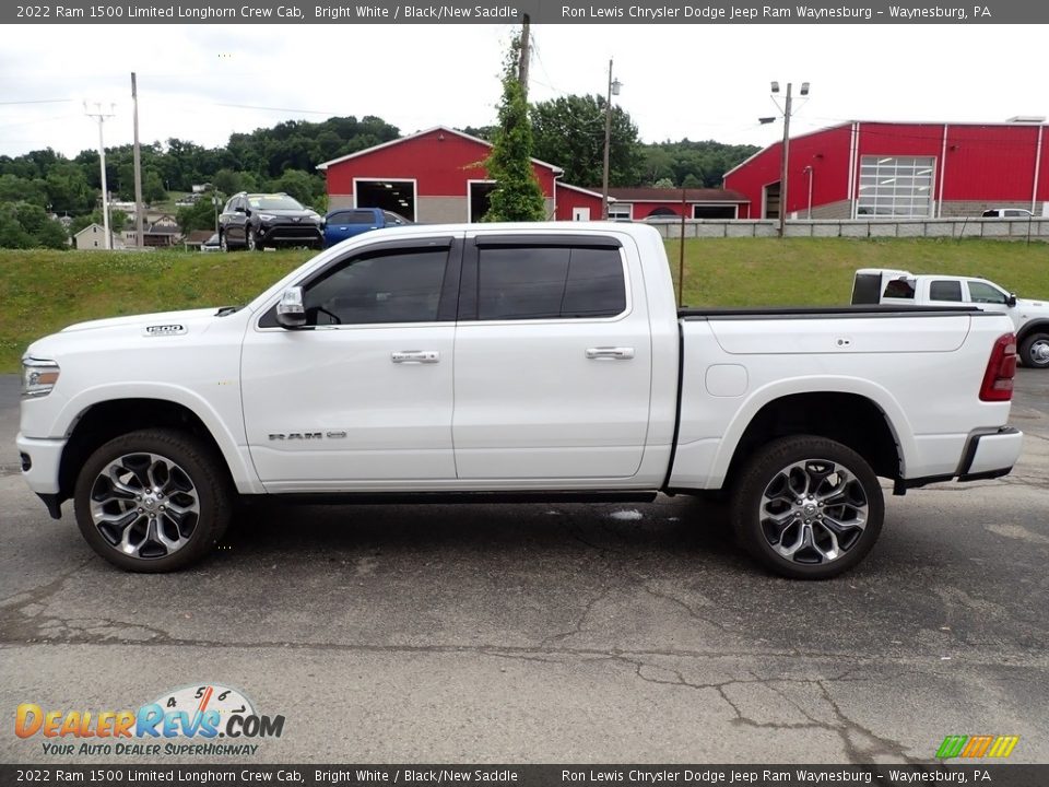 2022 Ram 1500 Limited Longhorn Crew Cab Bright White / Black/New Saddle Photo #2