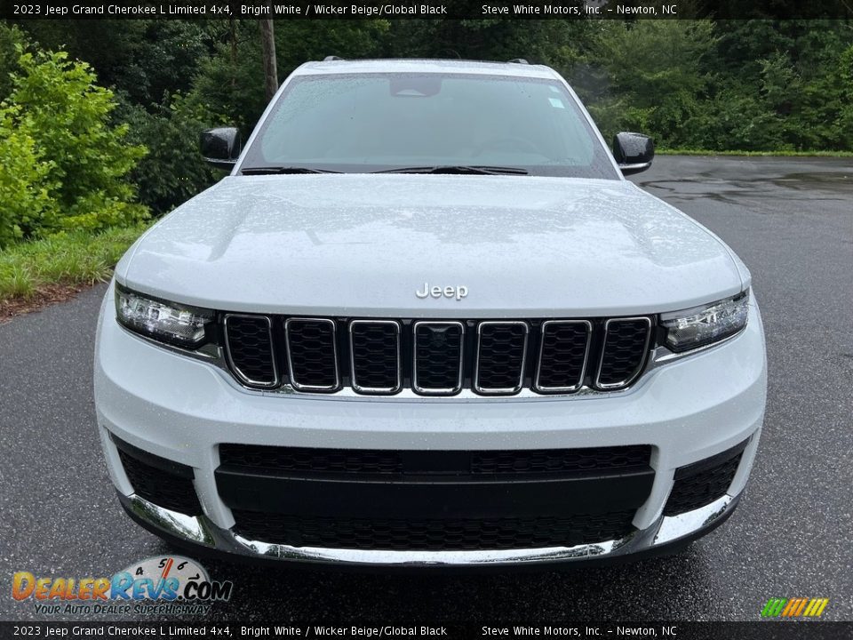 2023 Jeep Grand Cherokee L Limited 4x4 Bright White / Wicker Beige/Global Black Photo #3