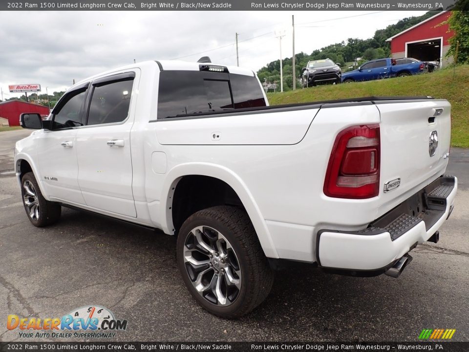 2022 Ram 1500 Limited Longhorn Crew Cab Bright White / Black/New Saddle Photo #3