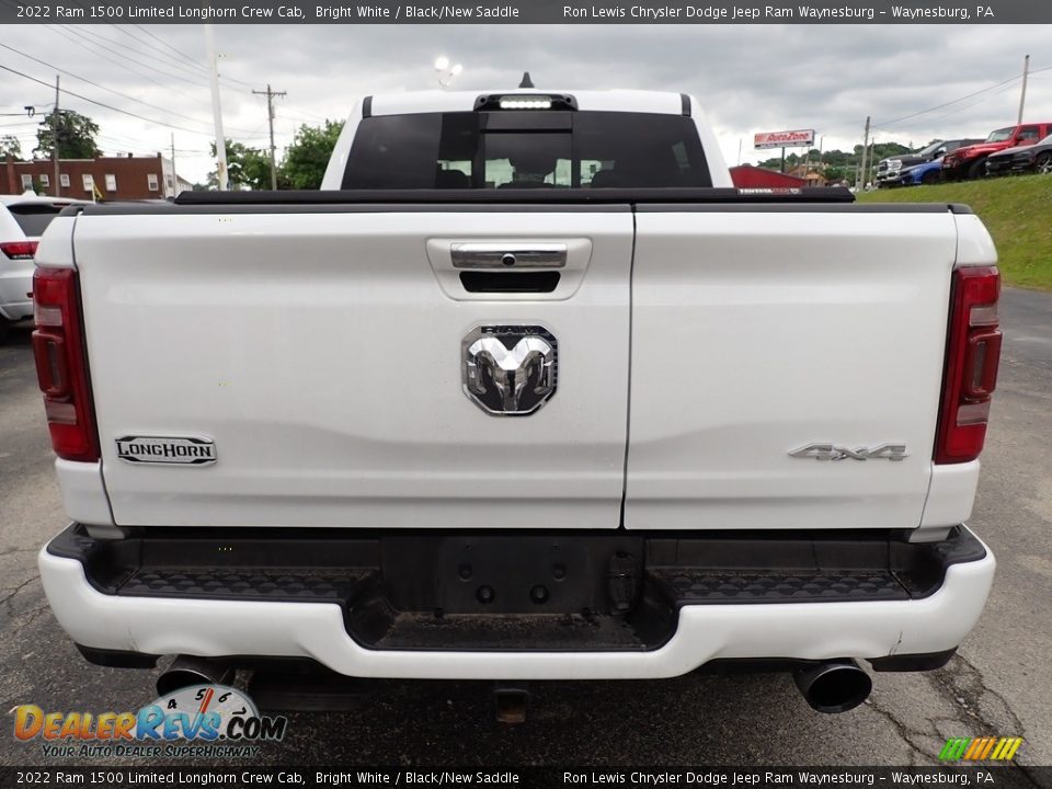 2022 Ram 1500 Limited Longhorn Crew Cab Bright White / Black/New Saddle Photo #4