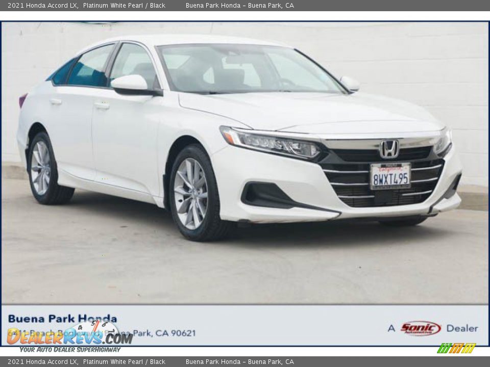 2021 Honda Accord LX Platinum White Pearl / Black Photo #1