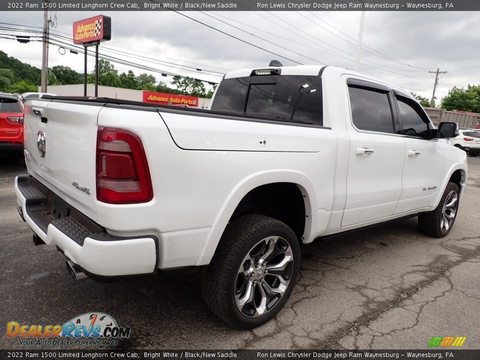 2022 Ram 1500 Limited Longhorn Crew Cab Bright White / Black/New Saddle Photo #5