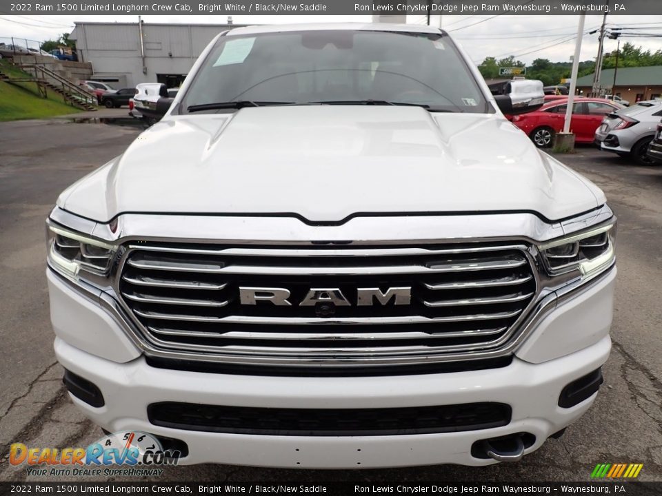 2022 Ram 1500 Limited Longhorn Crew Cab Bright White / Black/New Saddle Photo #8