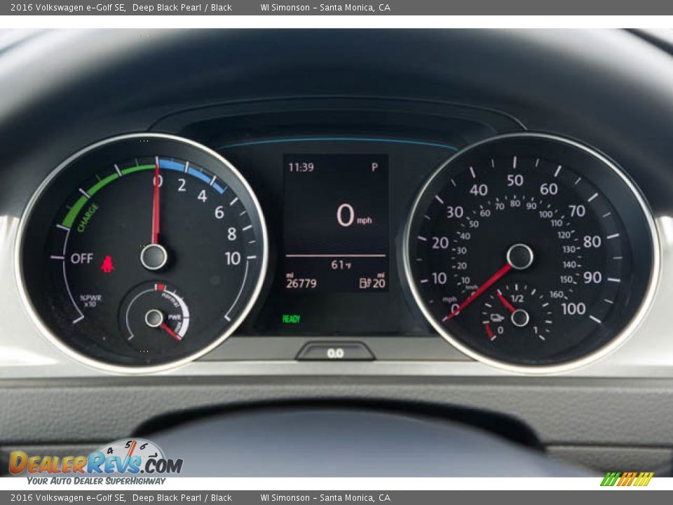 2016 Volkswagen e-Golf SE Gauges Photo #25