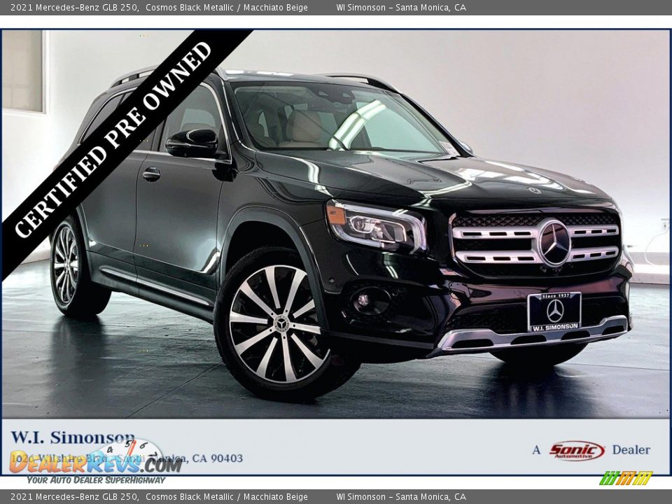 2021 Mercedes-Benz GLB 250 Cosmos Black Metallic / Macchiato Beige Photo #1