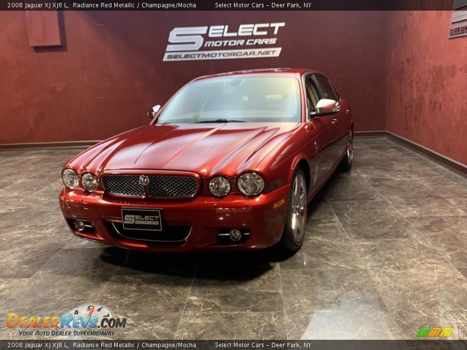 2008 Jaguar XJ XJ8 L Radiance Red Metallic / Champagne/Mocha Photo #1