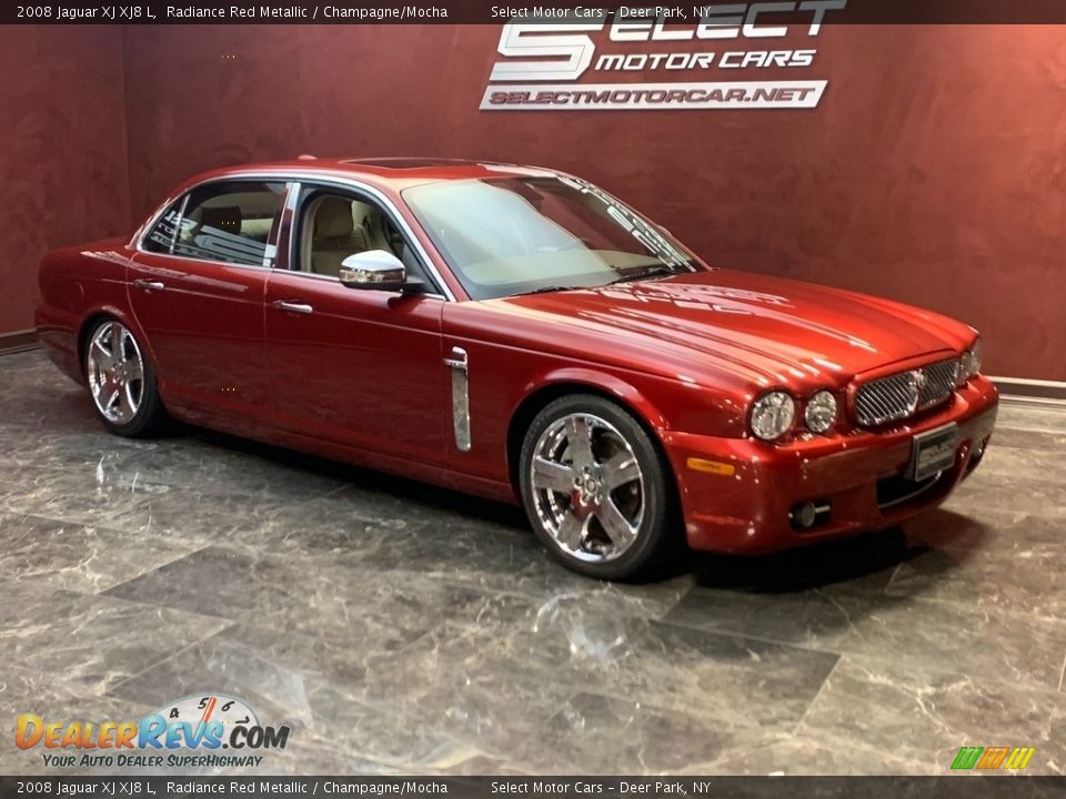 2008 Jaguar XJ XJ8 L Radiance Red Metallic / Champagne/Mocha Photo #3