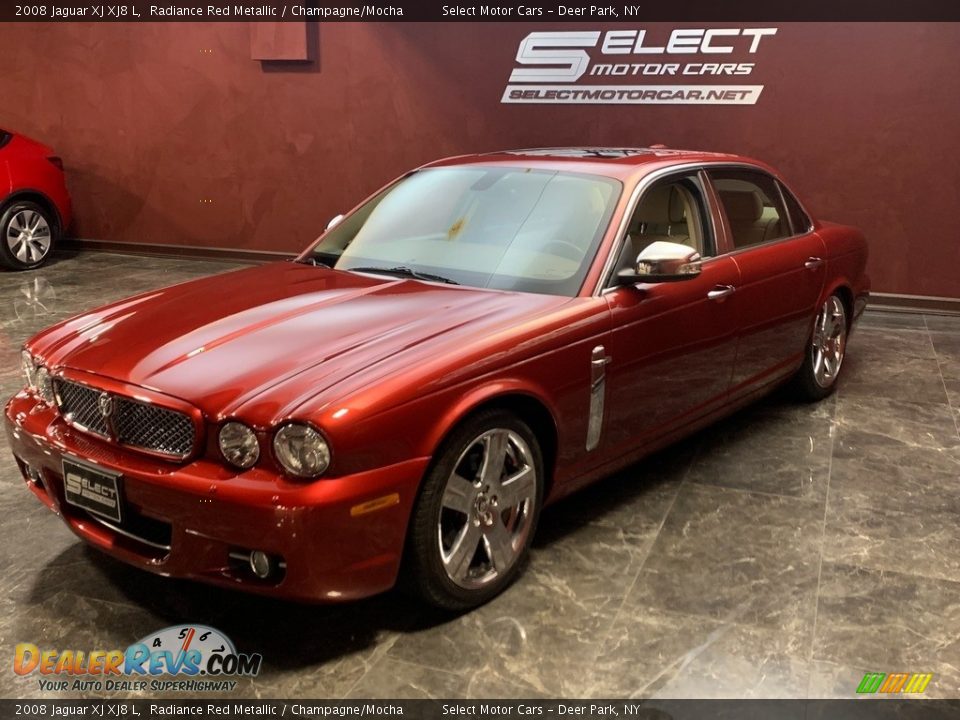 2008 Jaguar XJ XJ8 L Radiance Red Metallic / Champagne/Mocha Photo #6