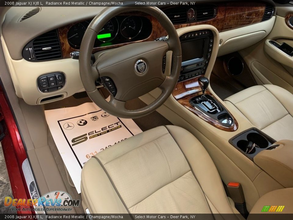 2008 Jaguar XJ XJ8 L Radiance Red Metallic / Champagne/Mocha Photo #10