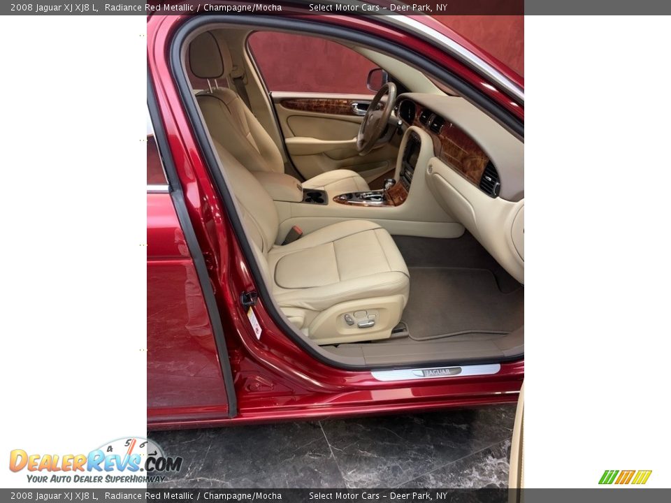 2008 Jaguar XJ XJ8 L Radiance Red Metallic / Champagne/Mocha Photo #13