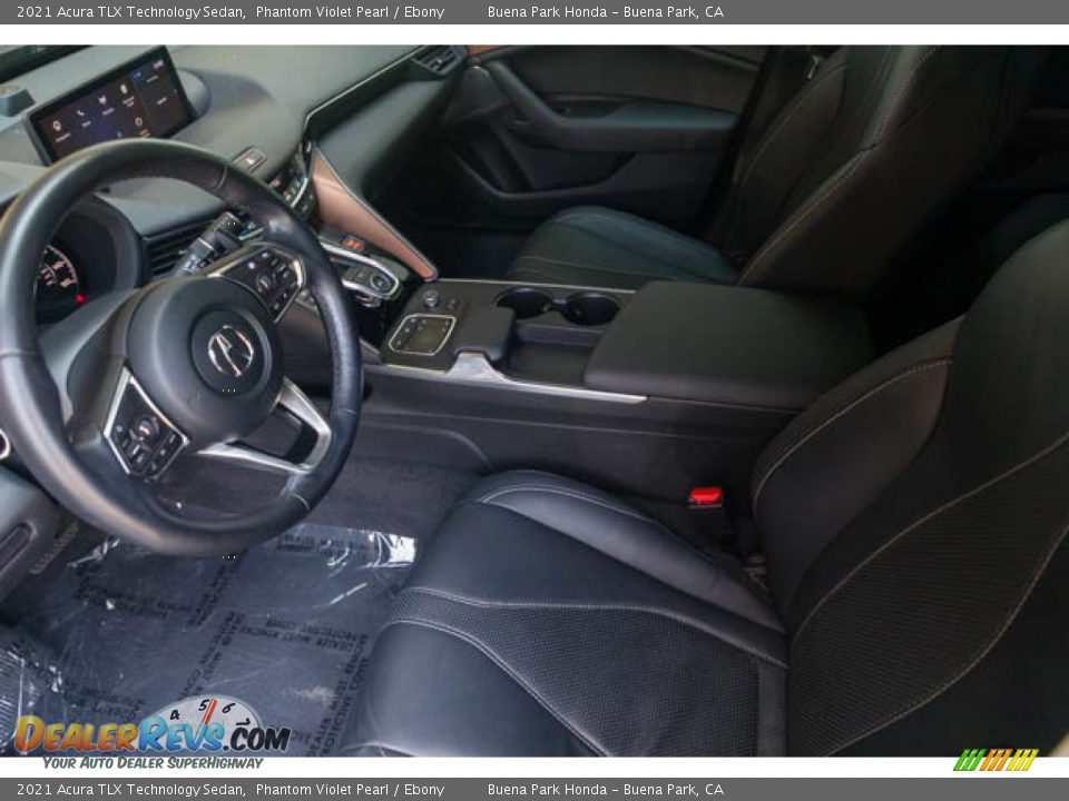 Ebony Interior - 2021 Acura TLX Technology Sedan Photo #3