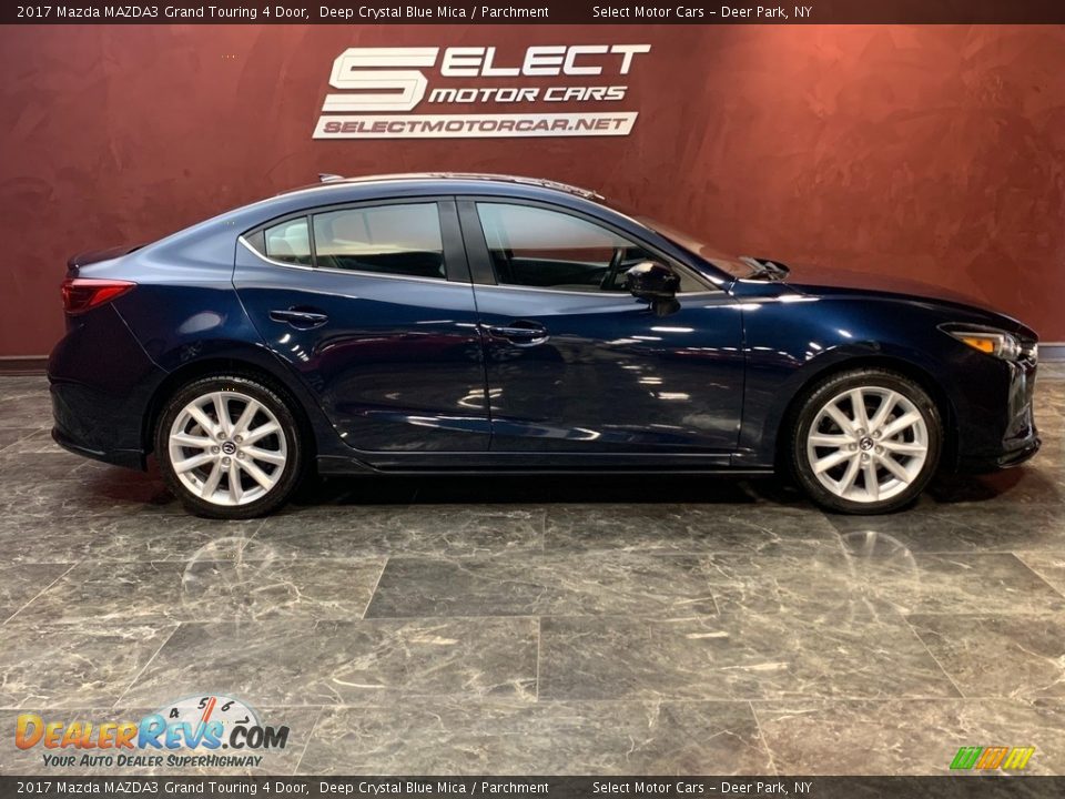 2017 Mazda MAZDA3 Grand Touring 4 Door Deep Crystal Blue Mica / Parchment Photo #4