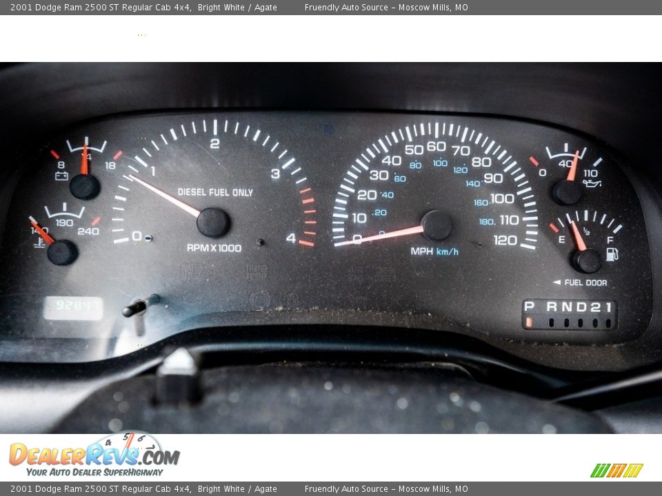 2001 Dodge Ram 2500 ST Regular Cab 4x4 Gauges Photo #25