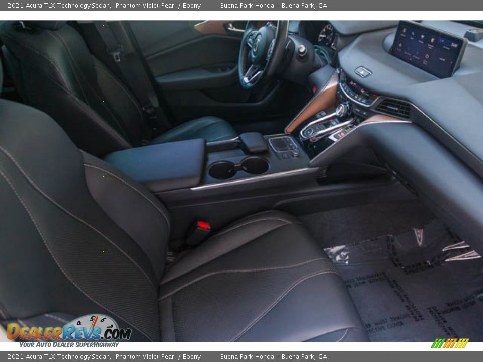 Ebony Interior - 2021 Acura TLX Technology Sedan Photo #25