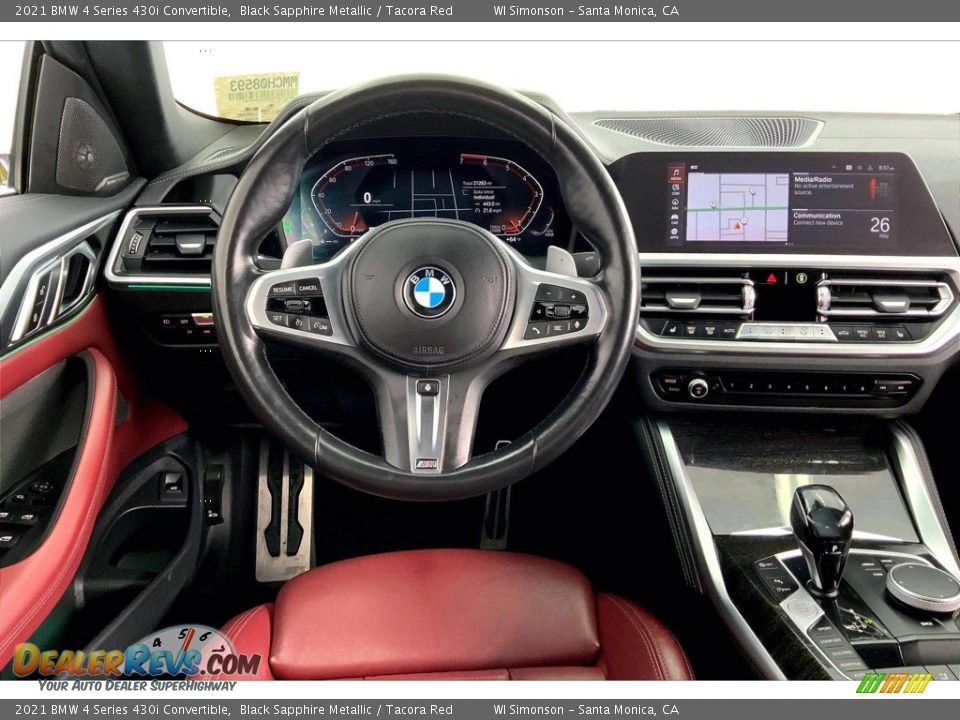 Dashboard of 2021 BMW 4 Series 430i Convertible Photo #4