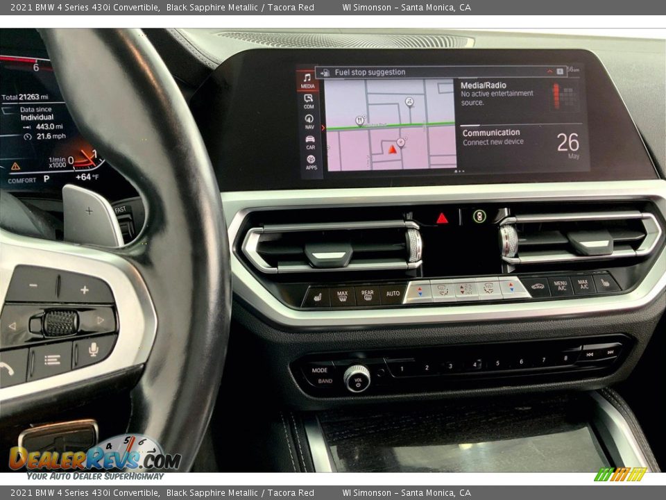 Controls of 2021 BMW 4 Series 430i Convertible Photo #5
