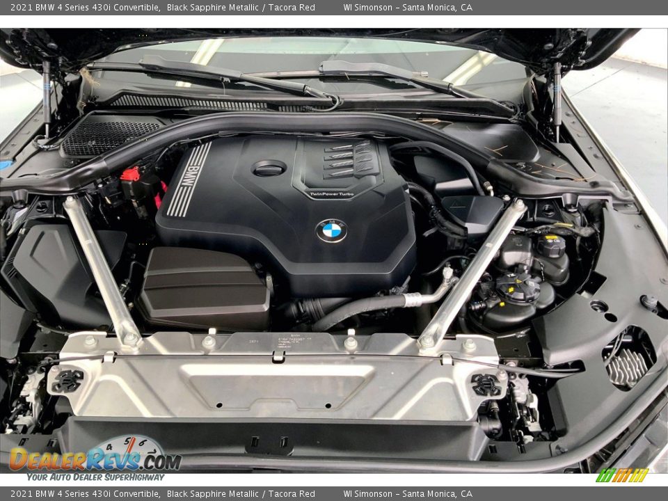 2021 BMW 4 Series 430i Convertible 2.0 Liter DI TwinPower Turbocharged DOHC 16-Valve VVT 4 Cylinder Engine Photo #9