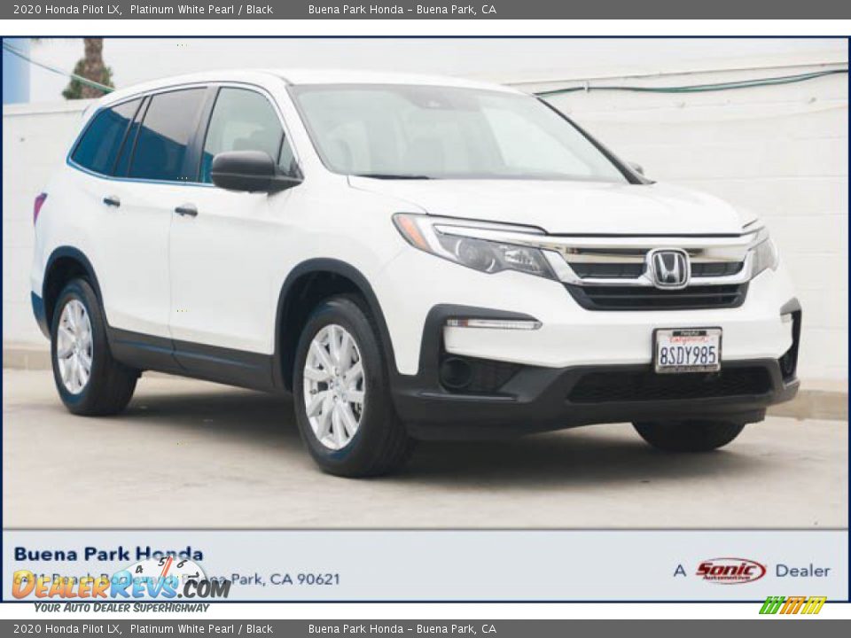 2020 Honda Pilot LX Platinum White Pearl / Black Photo #1