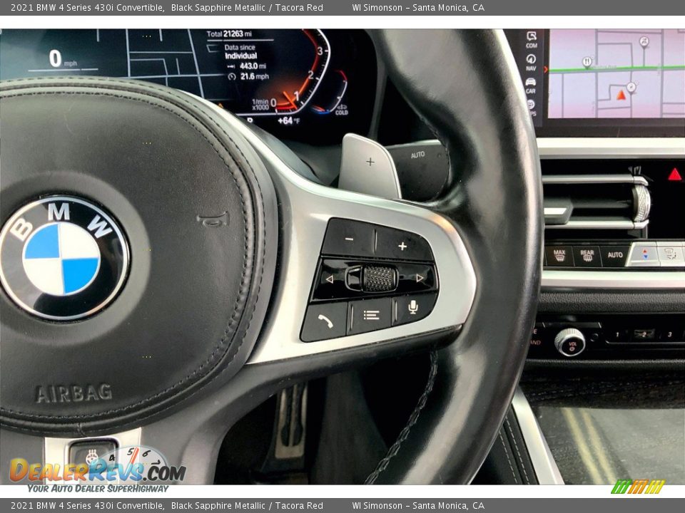 2021 BMW 4 Series 430i Convertible Steering Wheel Photo #22