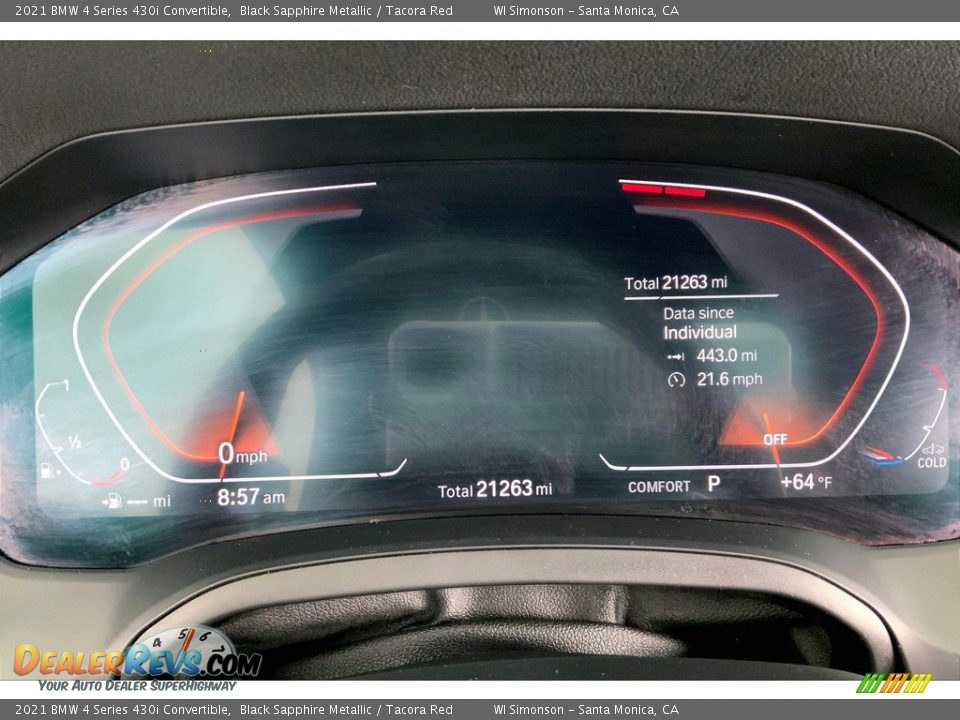 2021 BMW 4 Series 430i Convertible Gauges Photo #23