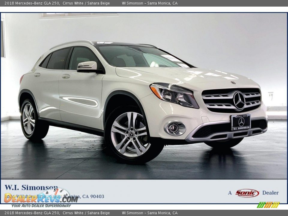 2018 Mercedes-Benz GLA 250 Cirrus White / Sahara Beige Photo #1