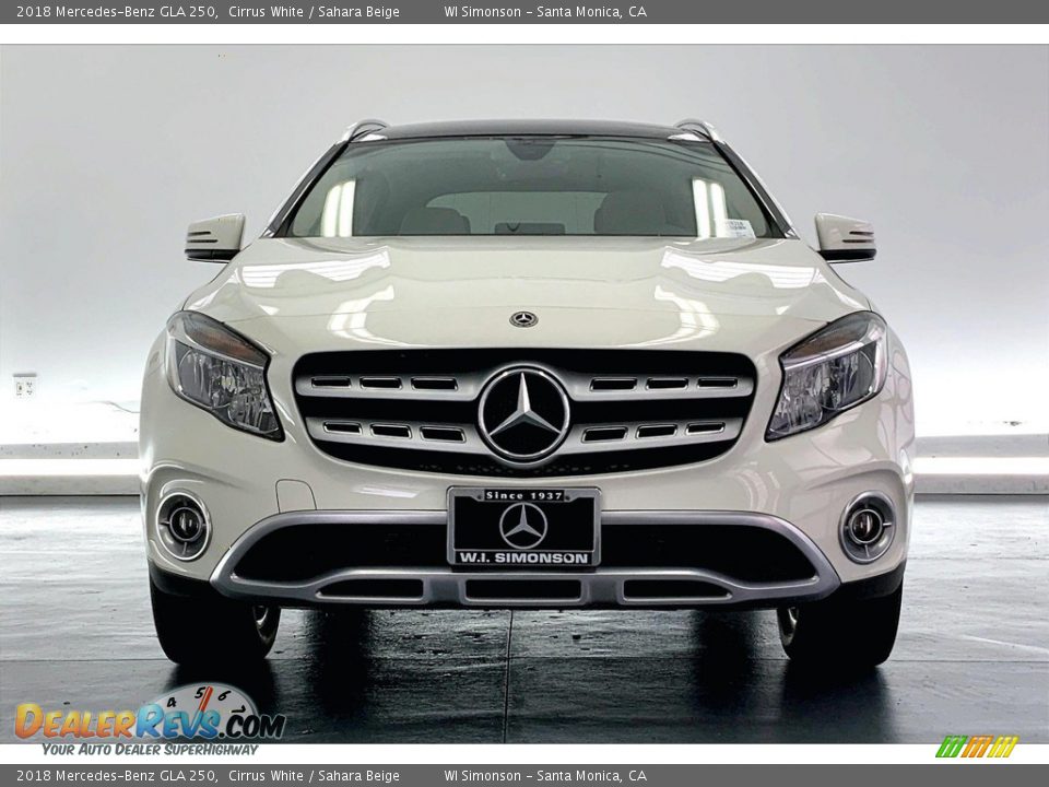 2018 Mercedes-Benz GLA 250 Cirrus White / Sahara Beige Photo #2