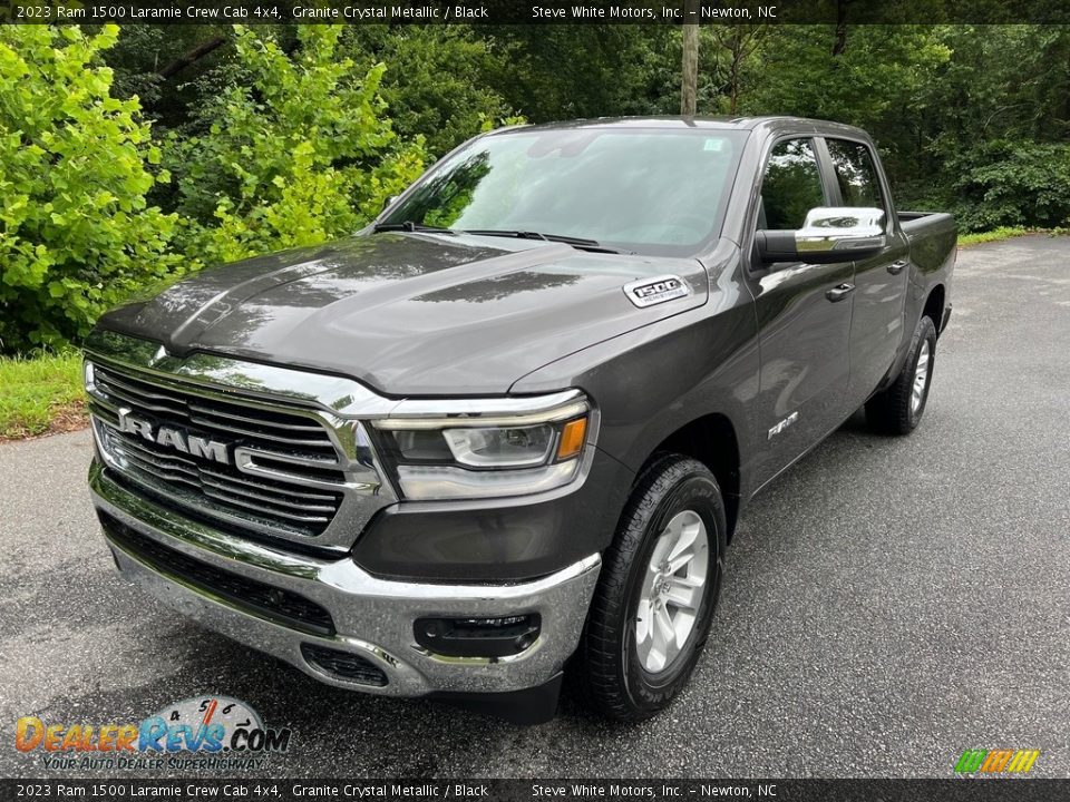 2023 Ram 1500 Laramie Crew Cab 4x4 Granite Crystal Metallic / Black Photo #2