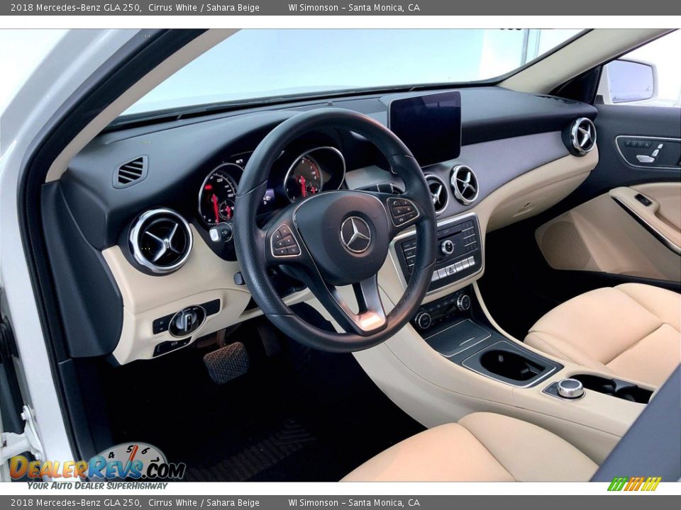 2018 Mercedes-Benz GLA 250 Cirrus White / Sahara Beige Photo #14