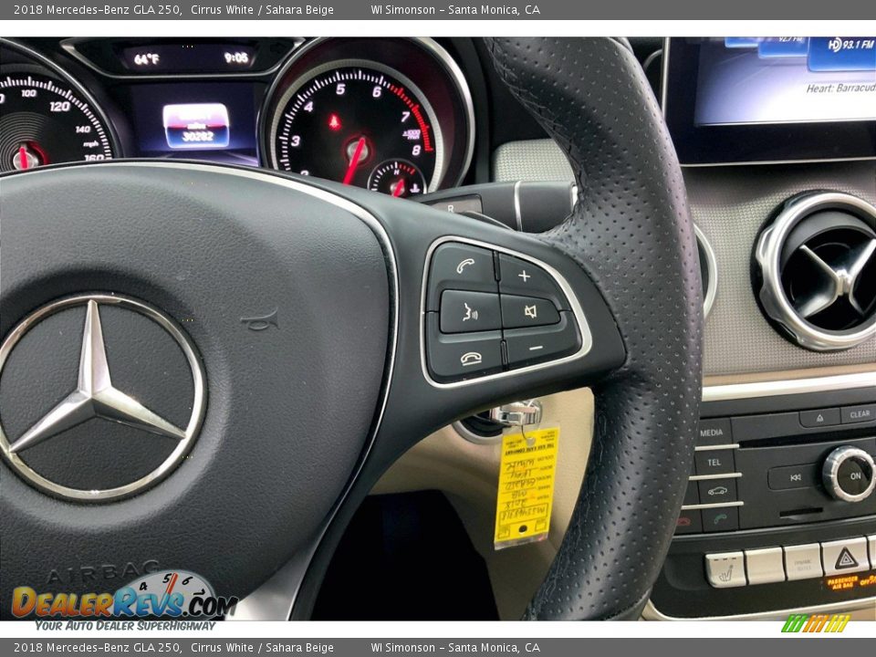 2018 Mercedes-Benz GLA 250 Cirrus White / Sahara Beige Photo #22