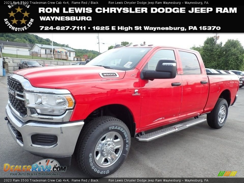 2023 Ram 3500 Tradesman Crew Cab 4x4 Flame Red / Black Photo #1