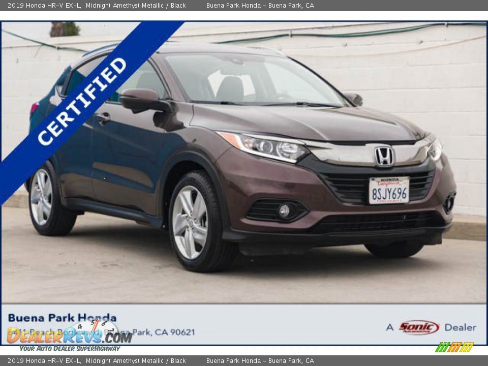 2019 Honda HR-V EX-L Midnight Amethyst Metallic / Black Photo #1