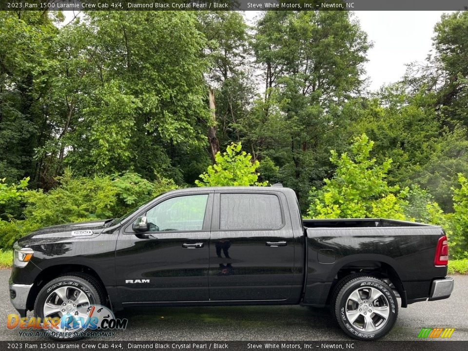 2023 Ram 1500 Laramie Crew Cab 4x4 Diamond Black Crystal Pearl / Black Photo #1