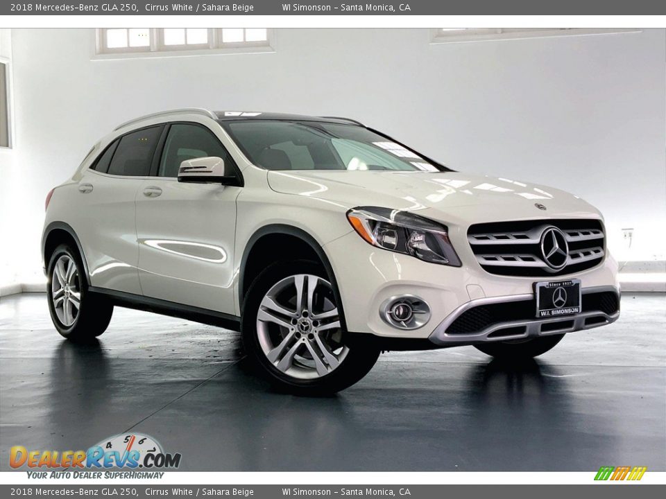 2018 Mercedes-Benz GLA 250 Cirrus White / Sahara Beige Photo #34