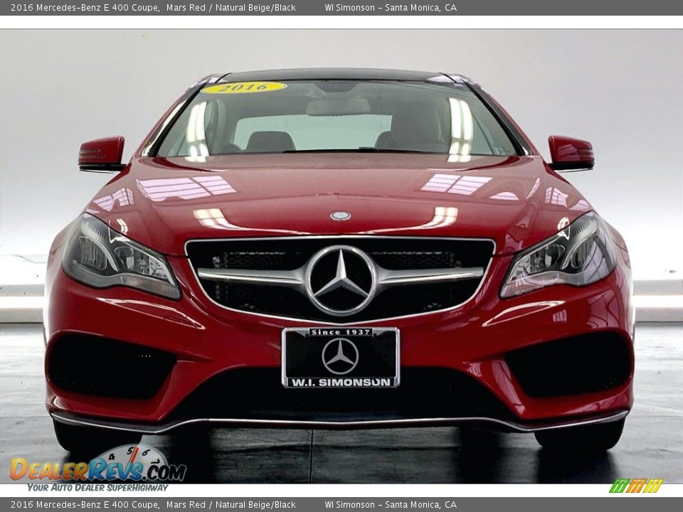 2016 Mercedes-Benz E 400 Coupe Mars Red / Natural Beige/Black Photo #2