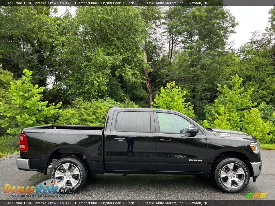 2023 Ram 1500 Laramie Crew Cab 4x4 Diamond Black Crystal Pearl / Black Photo #5