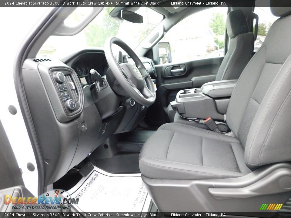 Jet Black Interior - 2024 Chevrolet Silverado 3500HD Work Truck Crew Cab 4x4 Photo #23
