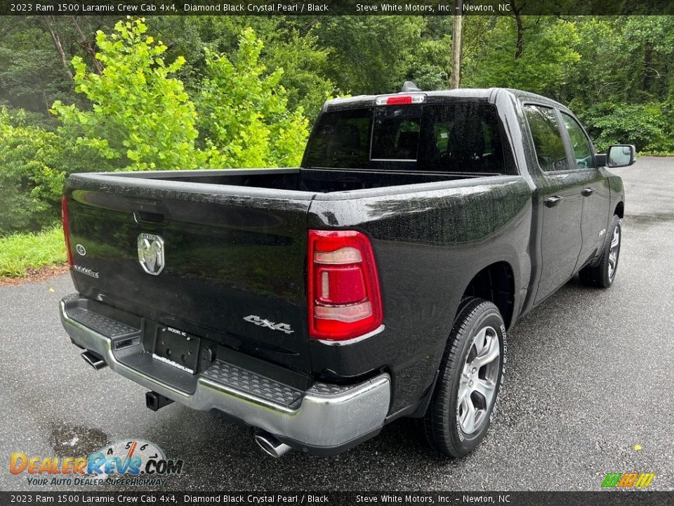 2023 Ram 1500 Laramie Crew Cab 4x4 Diamond Black Crystal Pearl / Black Photo #6