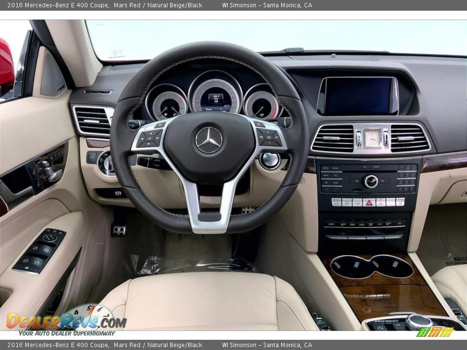 2016 Mercedes-Benz E 400 Coupe Mars Red / Natural Beige/Black Photo #4