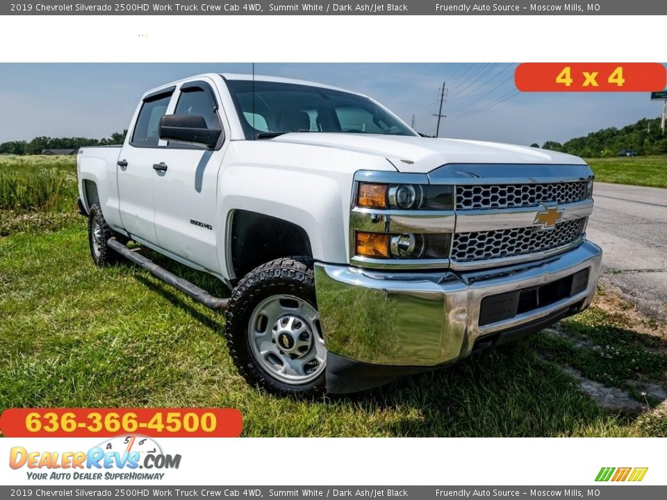 2019 Chevrolet Silverado 2500HD Work Truck Crew Cab 4WD Summit White / Dark Ash/Jet Black Photo #1