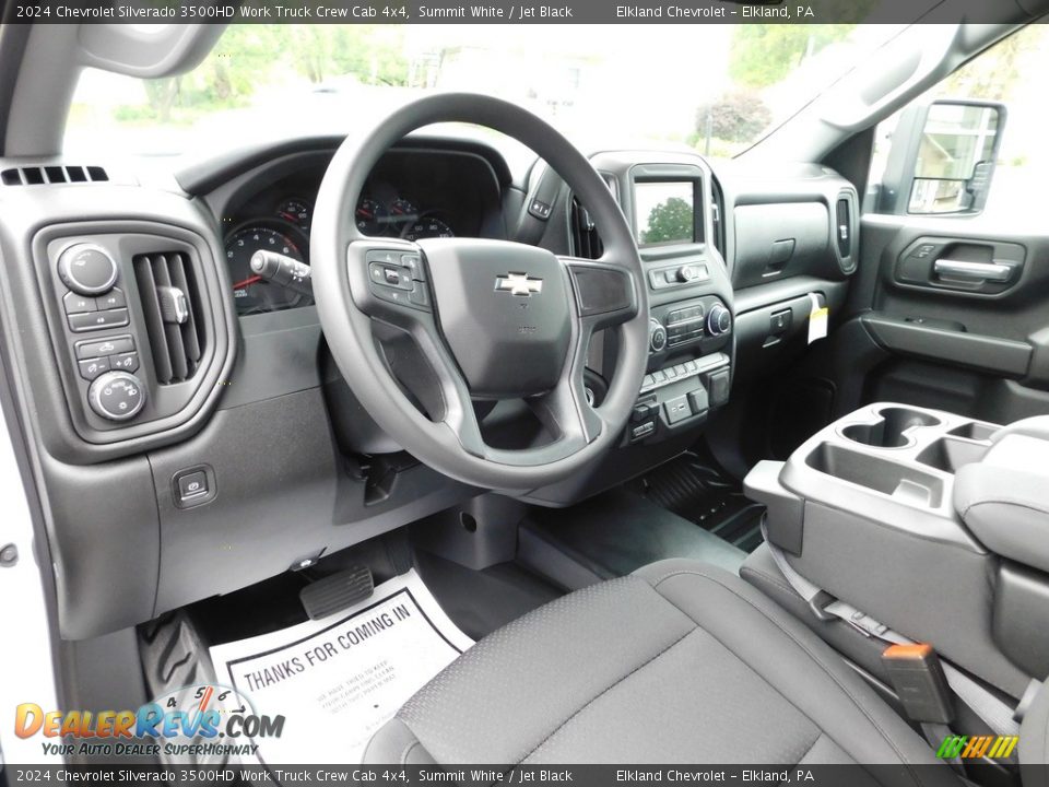 Jet Black Interior - 2024 Chevrolet Silverado 3500HD Work Truck Crew Cab 4x4 Photo #25