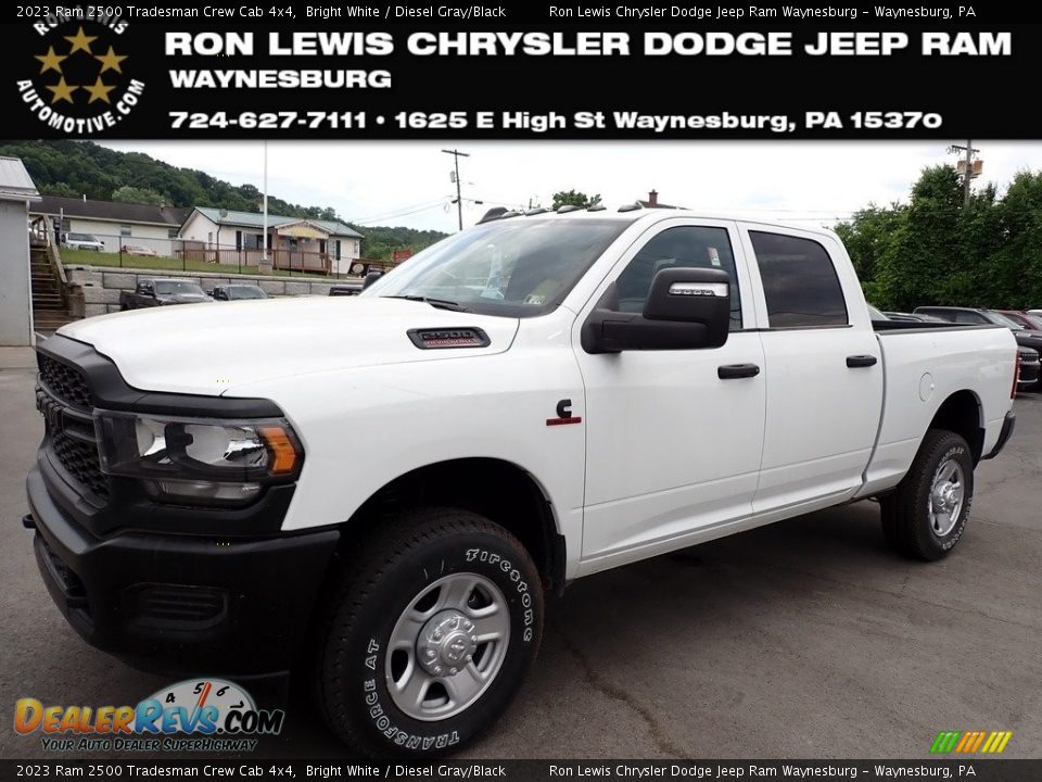 2023 Ram 2500 Tradesman Crew Cab 4x4 Bright White / Diesel Gray/Black Photo #1