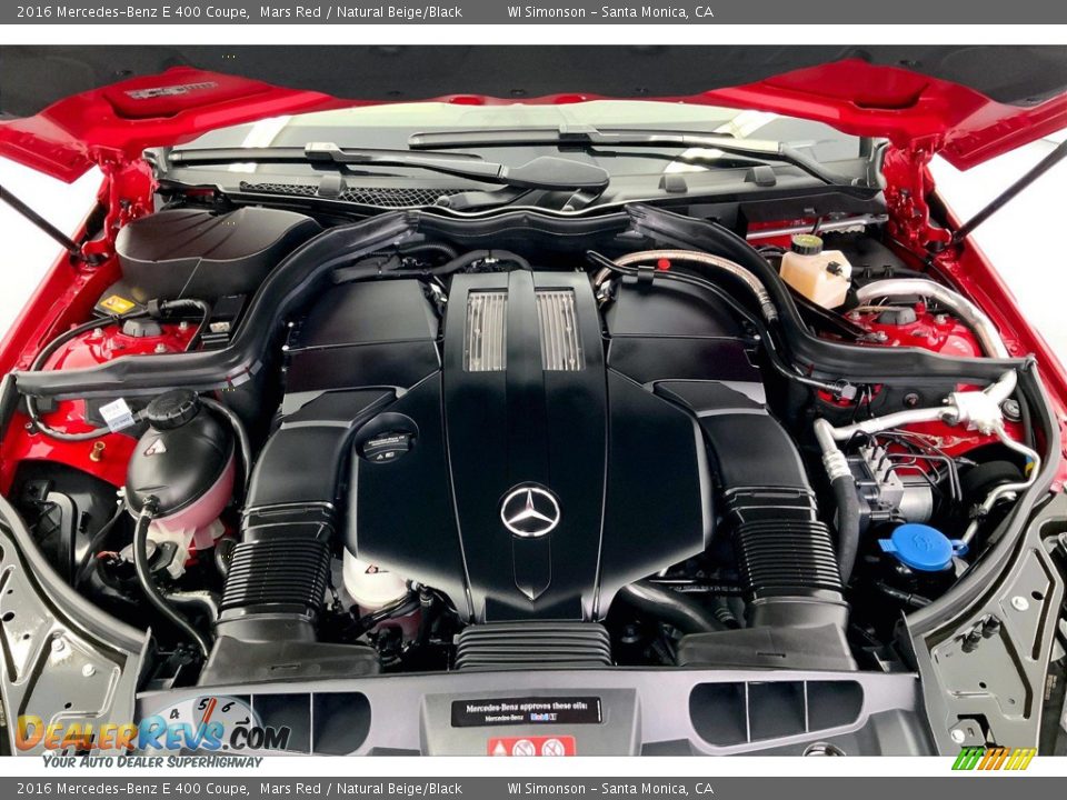 2016 Mercedes-Benz E 400 Coupe Mars Red / Natural Beige/Black Photo #9