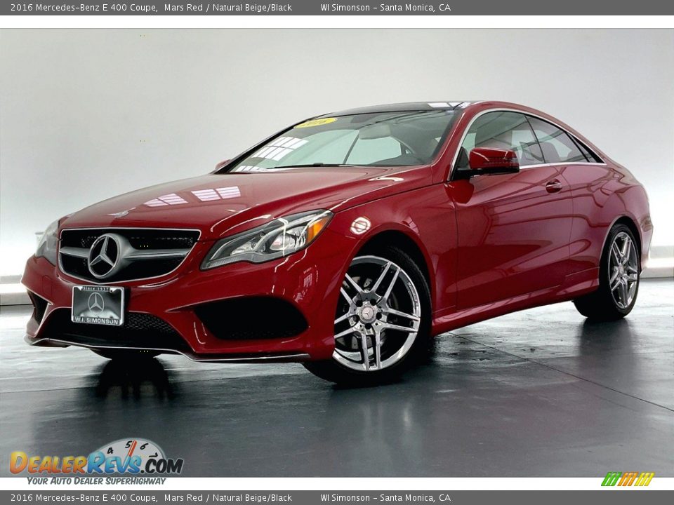 2016 Mercedes-Benz E 400 Coupe Mars Red / Natural Beige/Black Photo #12