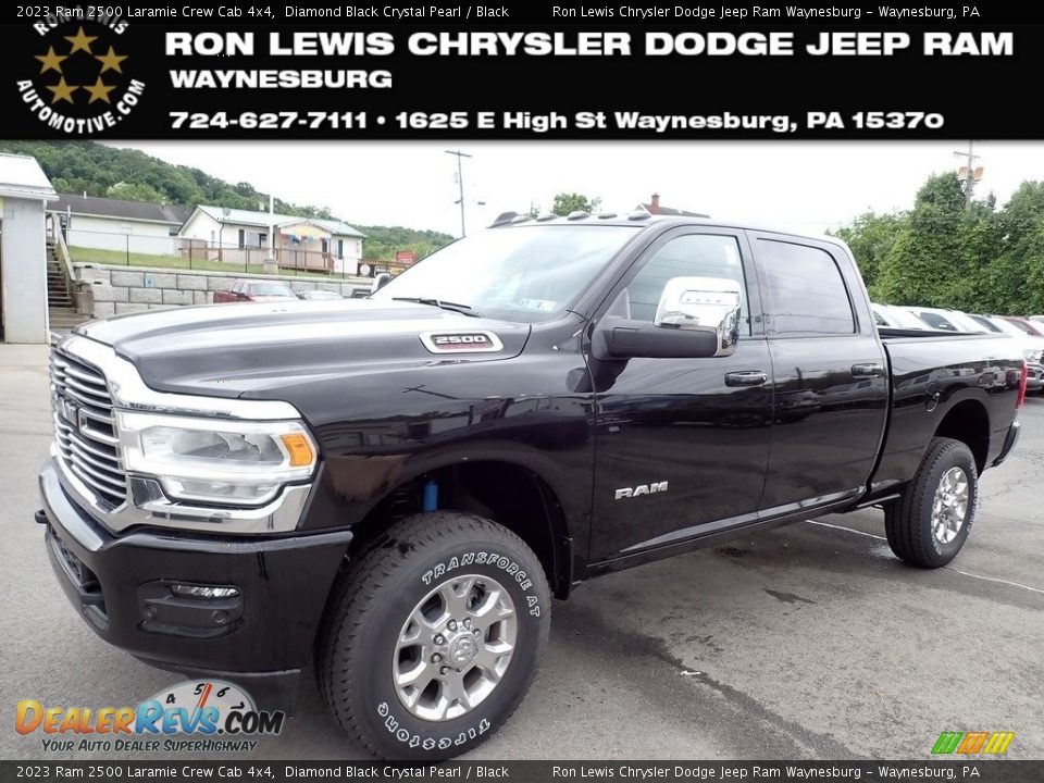 2023 Ram 2500 Laramie Crew Cab 4x4 Diamond Black Crystal Pearl / Black Photo #1