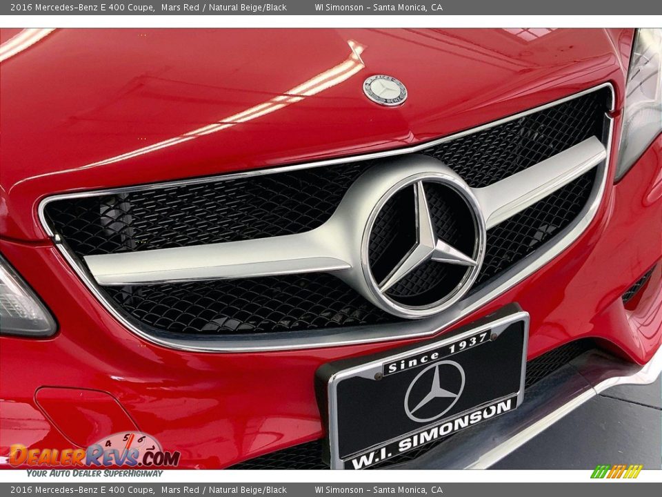 2016 Mercedes-Benz E 400 Coupe Mars Red / Natural Beige/Black Photo #30